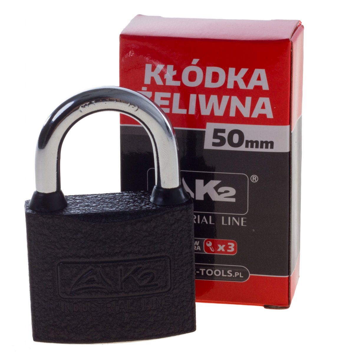 Robuuste Gietijzeren Beugelhangslot 50mm - Veiligheid met Sleutel