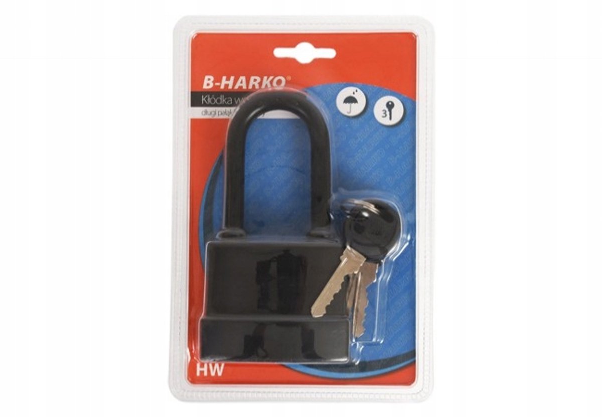 Waterdicht Hangslot 70 mm met Lange Beugel - 3 Sleutels