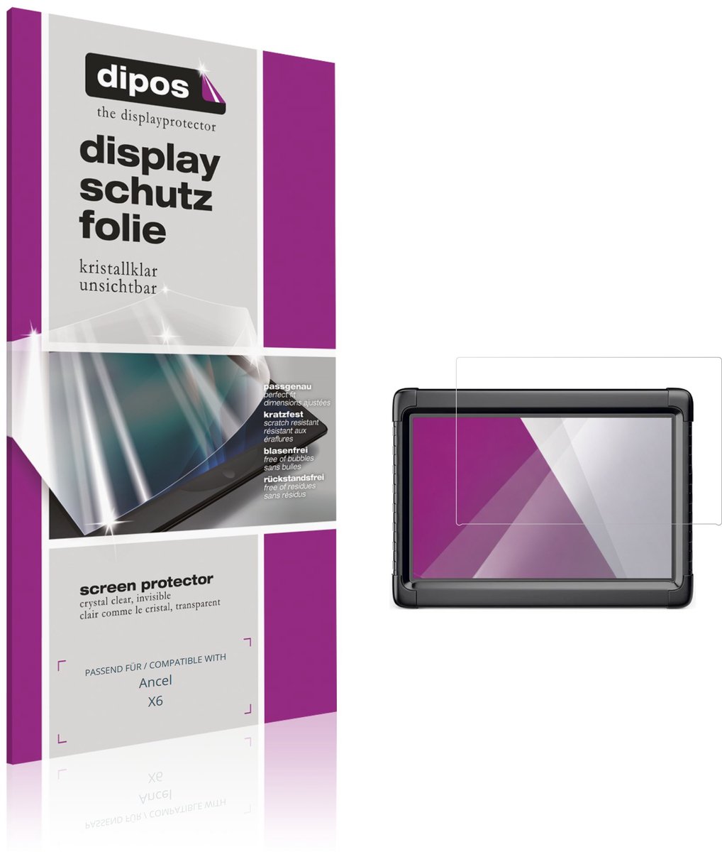 dipos – 2x Beschermfolie geschikt voor Ancel X6 | Krasbestendige & heldere Screenprotector Ultra-Thin