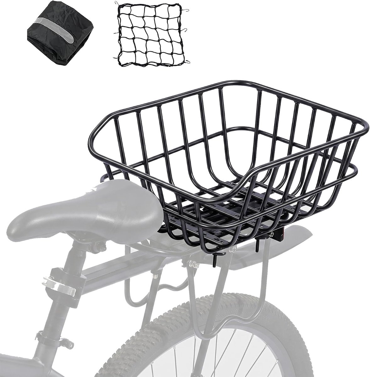 Fietsmand 40 x 32,5 x 17 cm - Robuust - Gemakkelijk te bevestigen - Ideaal voor boodschappen - ShopVlot