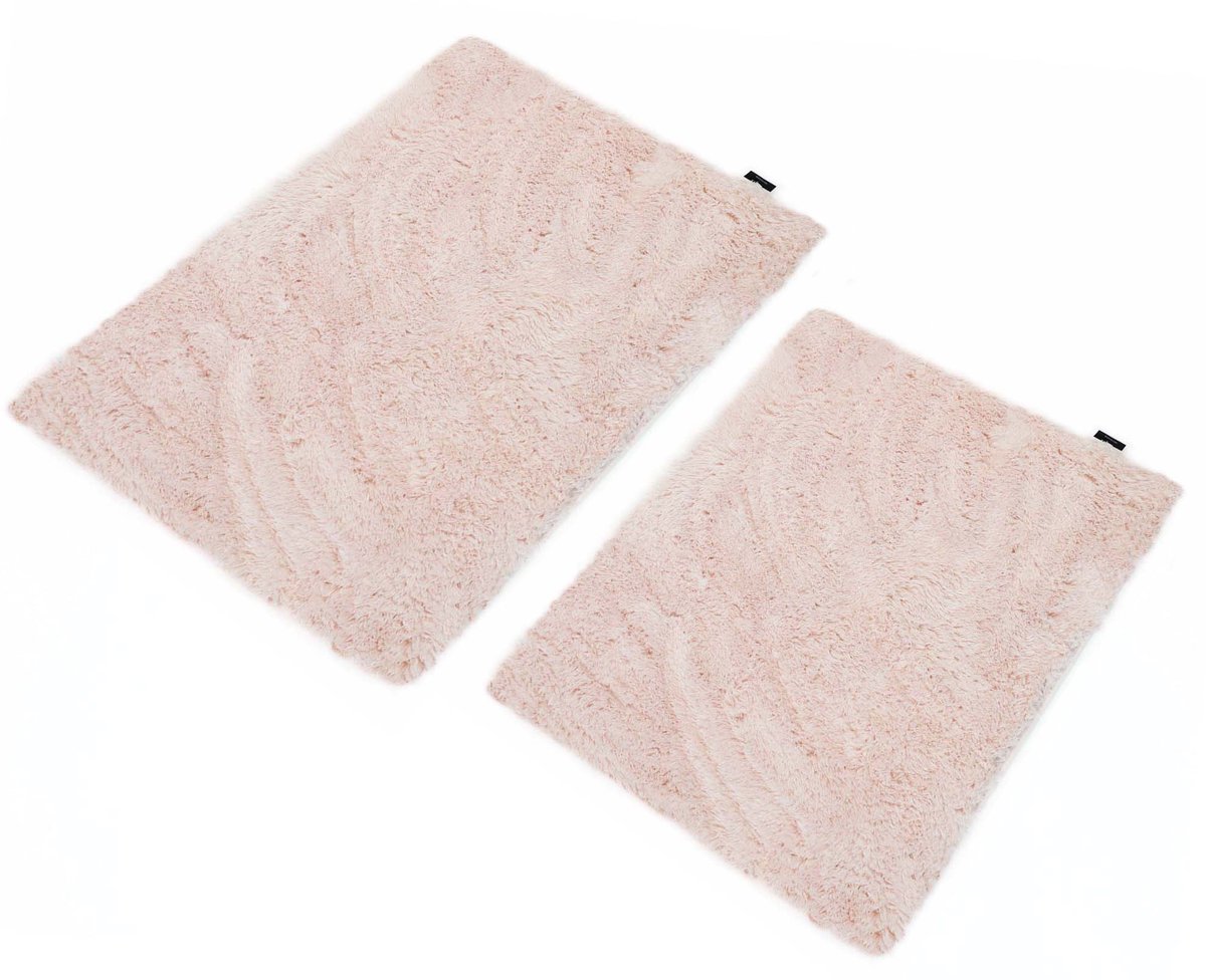 Zachte Roze Badkamermatten Set - 2 Delig - Antislip Microvezel