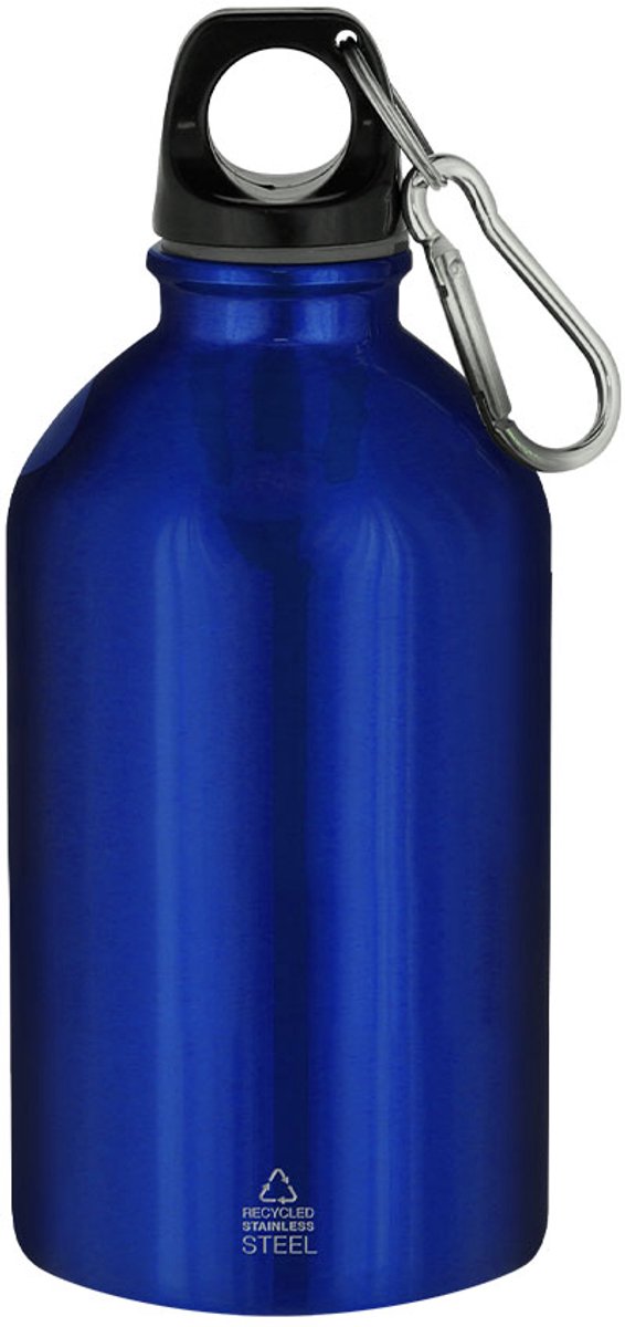 Bidon van 500 ml vervaardigd uit gerecycled roestvrij staal met metallic afwerking Beyls Blauw