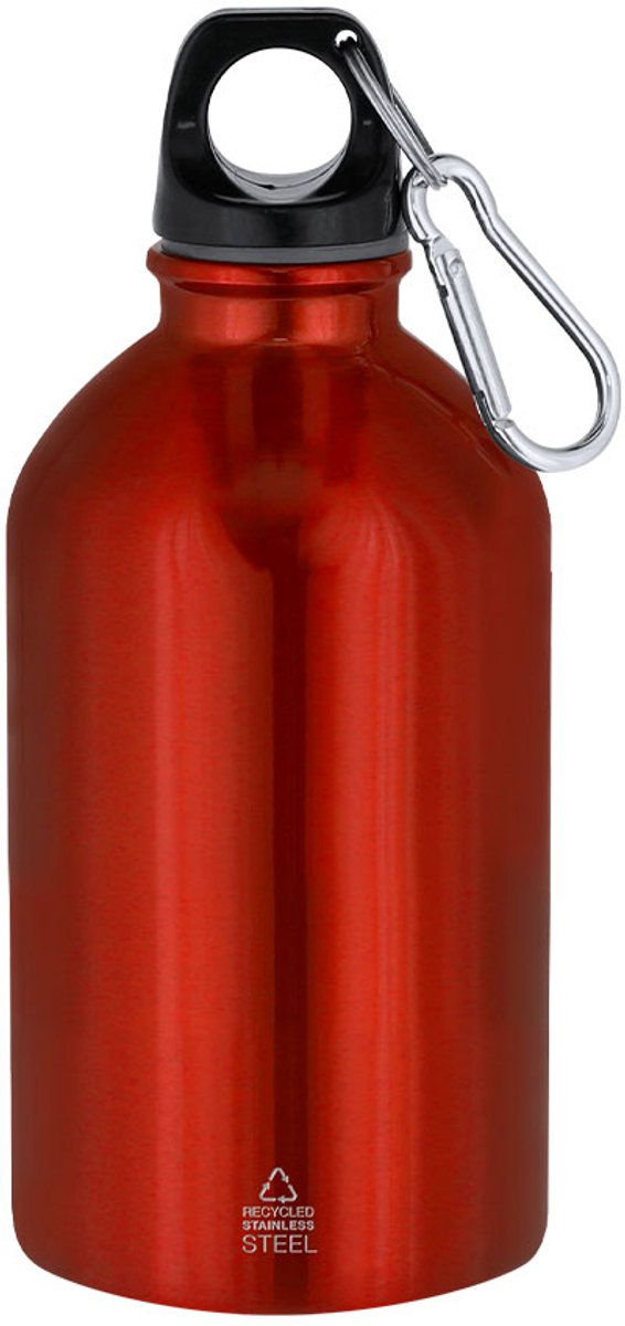 Bidon van 500 ml vervaardigd uit gerecycled roestvrij staal met metallic afwerking Beyls Rood