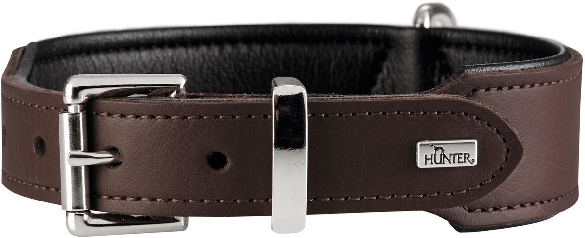 Hunter Hondenhalsband Basic Bruin Maat 65 (51 - 58 cm)