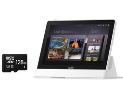 eufy E10 Smart Display-Slimme Home Hub, 8" Bedieningspaneel, Compatibel met eufy Beveiligingsapparaten, Vier Weergaven op Eén Scherm, Directe Deurmeldingen, Dagelijkse Evenementenrapporten + 128GB SD card - Bundelvoordeel