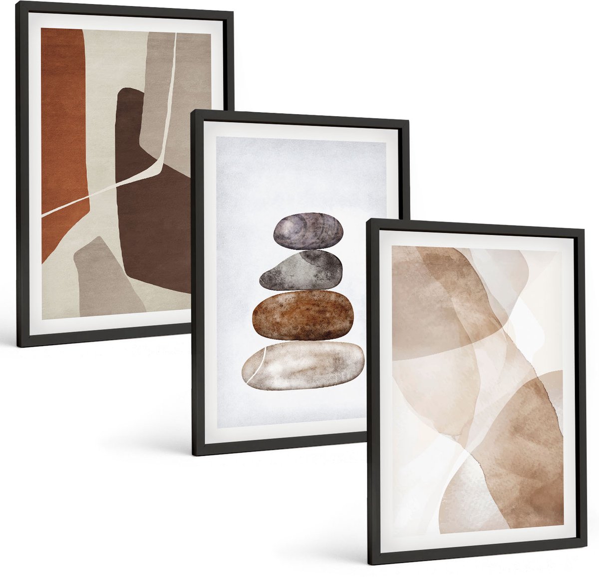Tulup 4-Delige Schilderij Set - Abstracte schilderijen, moderne decoraties - 40 x 60 cm - Wanddecoratie - Schilderijen Set - Interieur - Moderne Wanddecoratie