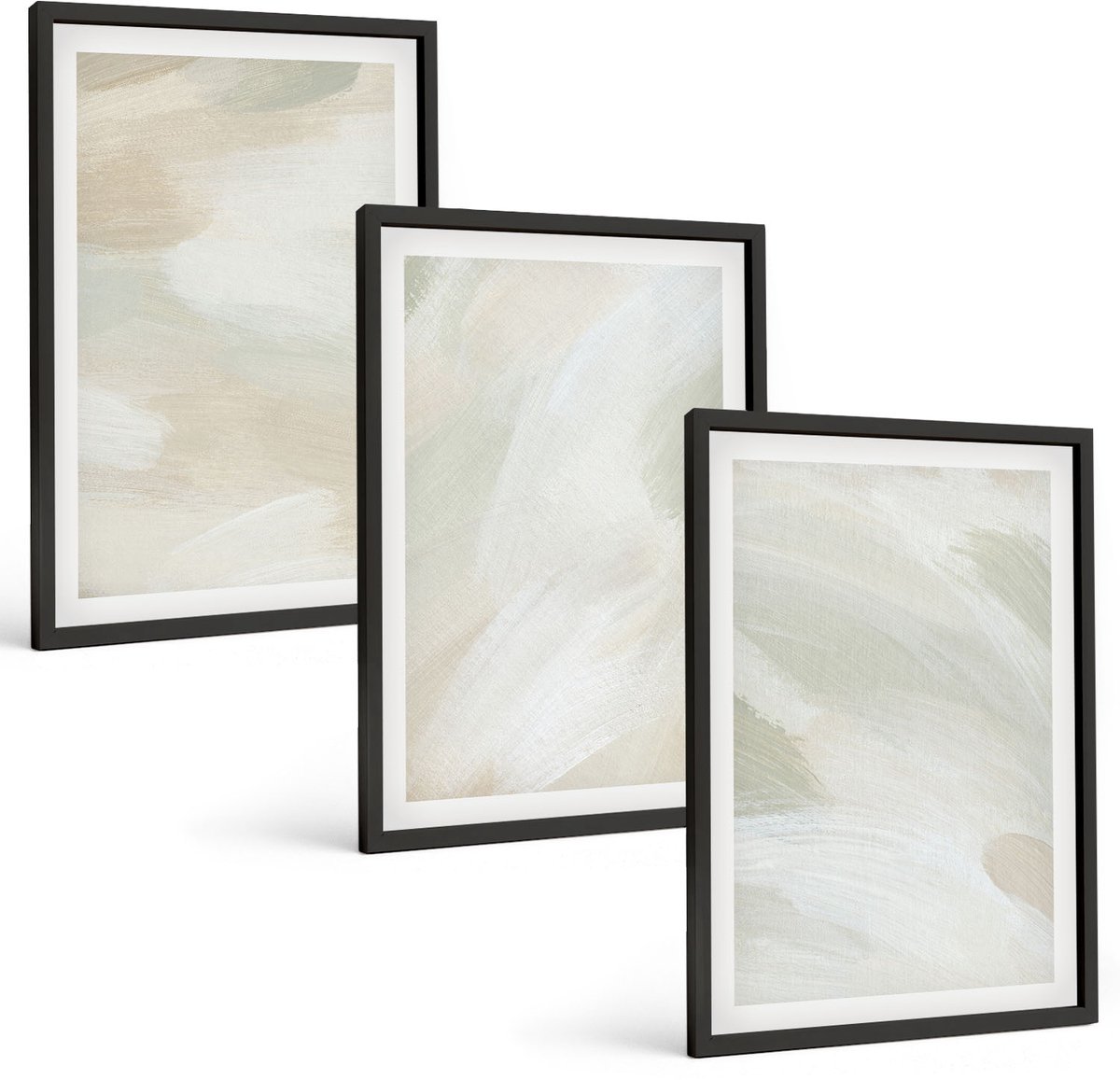 Tulup 4-Delige Schilderij Set - Heldere abstracte schilderijen op canvas, delicate boho-stijl - 40 x 60 cm - Decoratieve Muurdecoratie - Slaapkamer - Woonkamer Decoratie