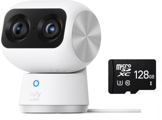 eufy Security Indoor Cam S350 Beveiligingscamera met 128GB