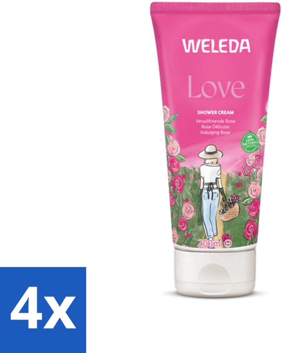 WELEDA - Douchecrème Aroma Shower Love - 200 ml - Voordeelverpakking - 4 stuks