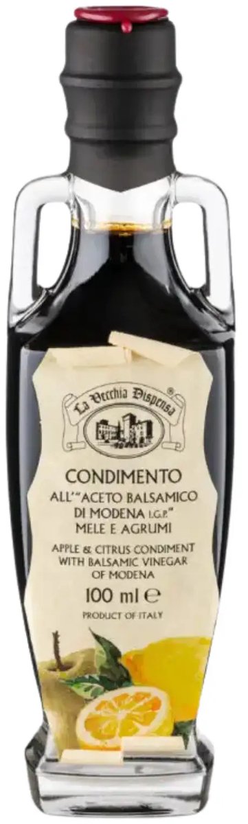 La Vecchia Dispensa Appel & Citruscondiment – Met Balsamicoazijn uit Modena IGP – Apple Saba & Acaciahoning – Fruitig & Fris – Voor Kaas & Desserts