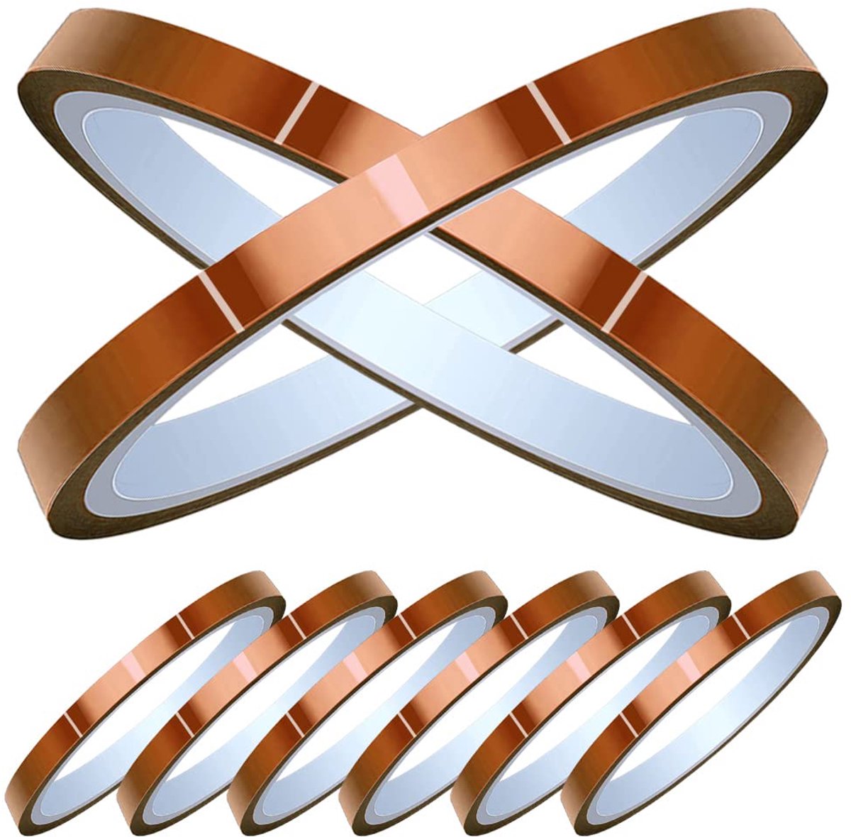 Hoogtemperatuur tape 5mm x 28m - polyimide tape - hittebestendig - perfect voor 3D-printers - ShopVlot