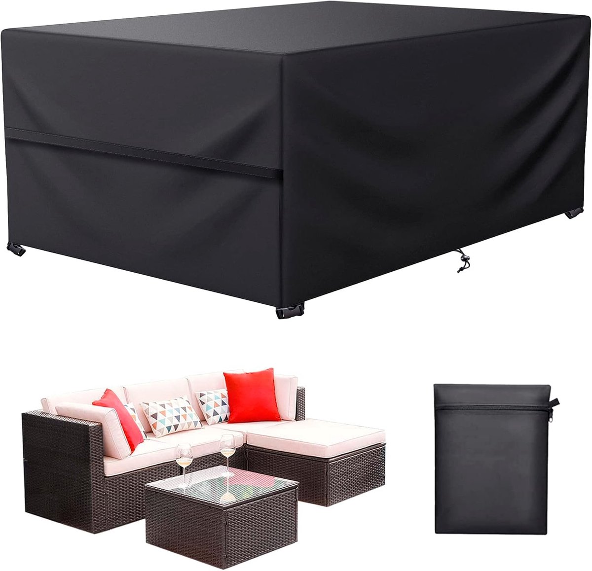 Tuinkussens Cover 190x120cm - Waterdicht Oxford Stof - UV-bestendig en Windproof - Bescherming tegen de elementen - ShopVlot