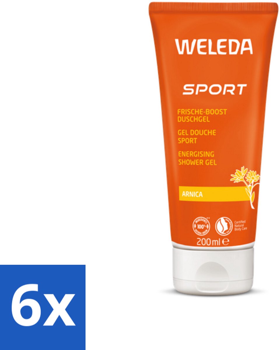 WELEDA - Douchegel Sport - Arnica - 200 ml - Voordeelverpakking - 6 stuks