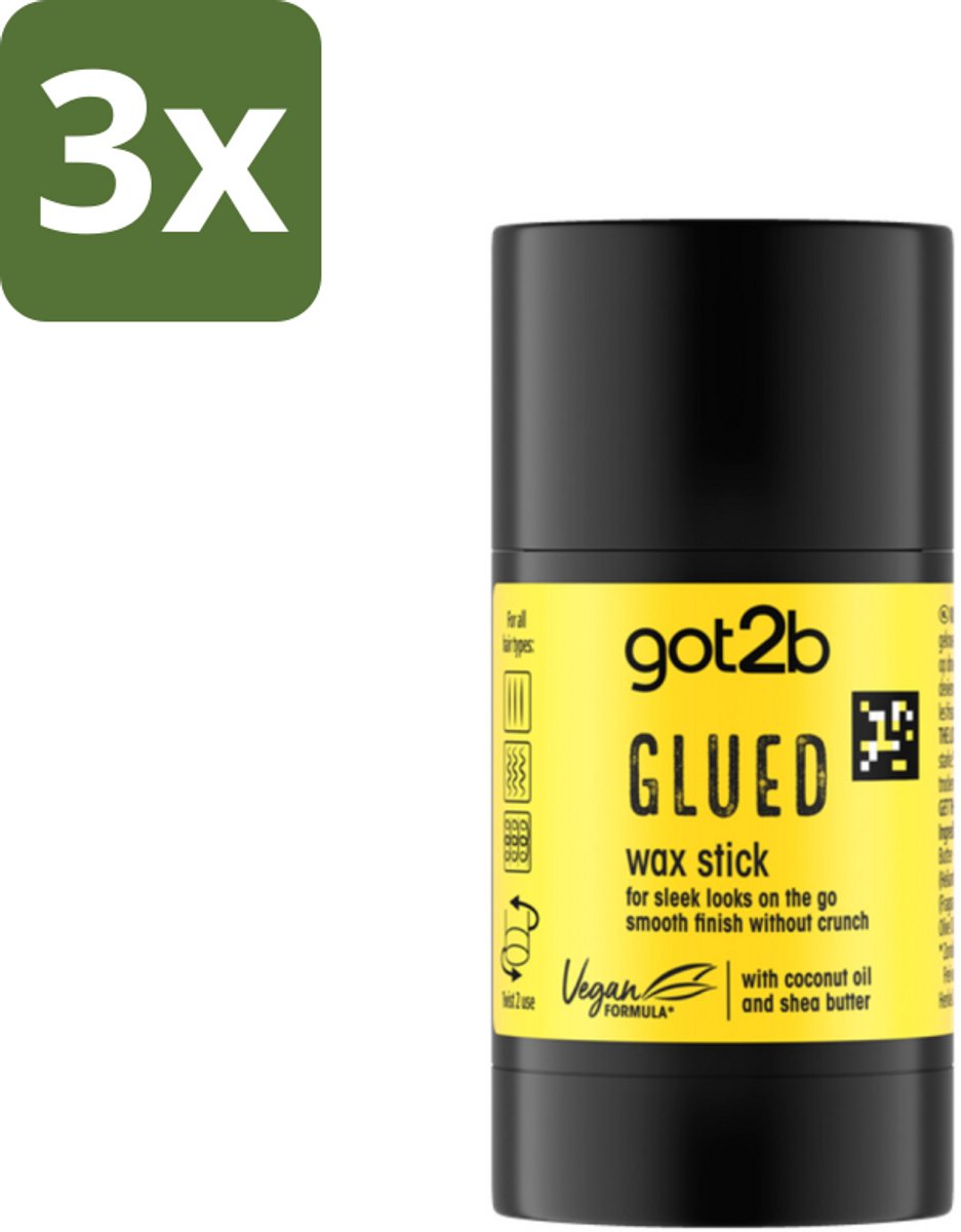 Got2B - Wax Stick - Glued - 50 g - Bulkverpakking - 3 stuks