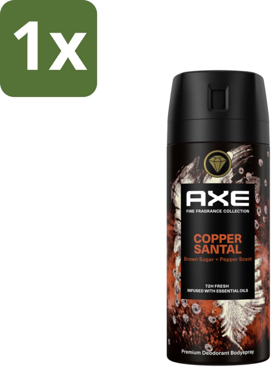 AXE - Deodorant Spray - Copper Santal - Premium Geur - Warme Houtnoten - 150 m - 1 stuk