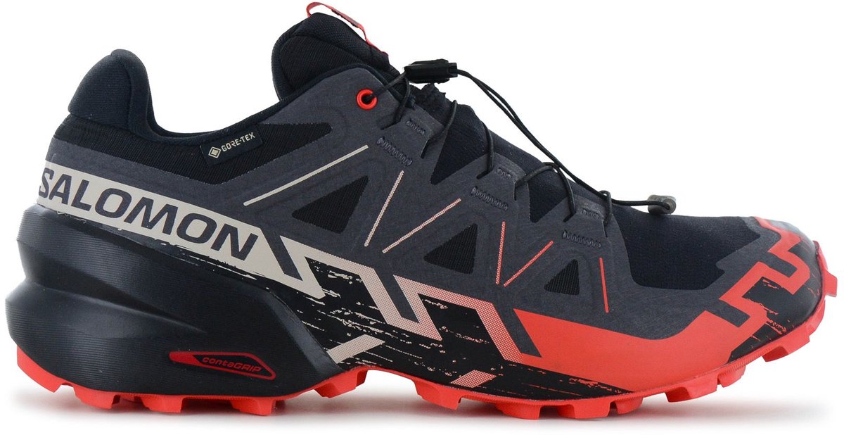 Salomon Speedcross 6 GTX - GORE-TEX - Heren Trail-Running Schoenen Hardloopschoenen Zwart 492260 , Maat: EU 48 UK 12.5