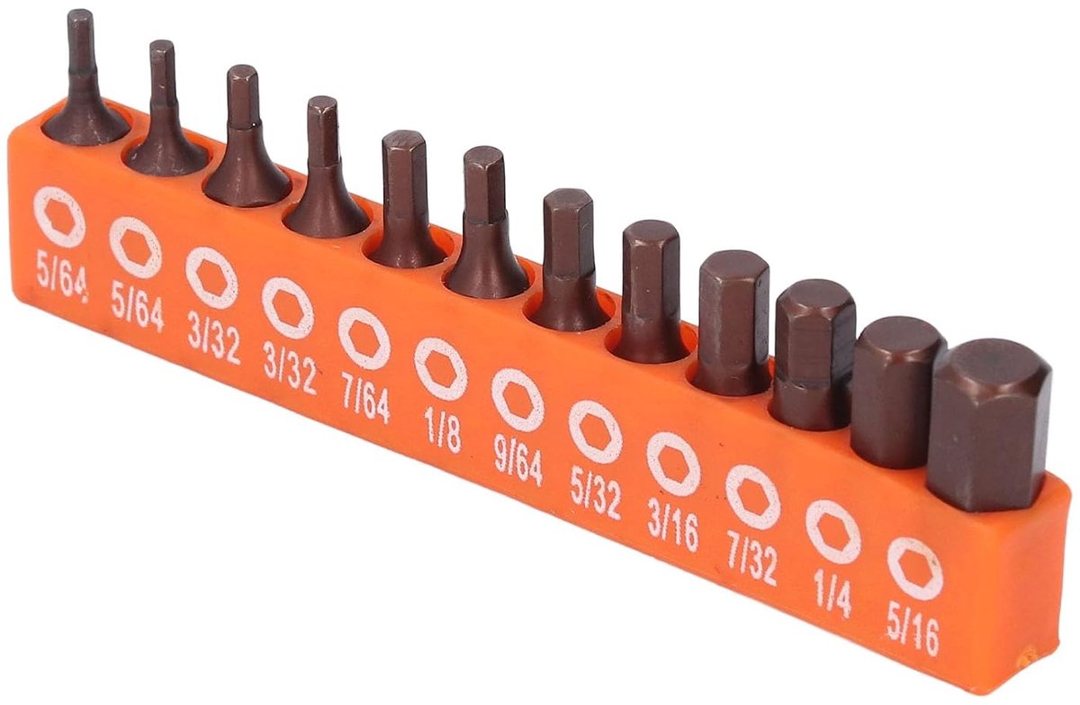 Inbussleutel Boor Bit Set 12 Stuks - 1/4 Schacht Hex Bit Set - Inclusief Opberghouder - ShopVlot
