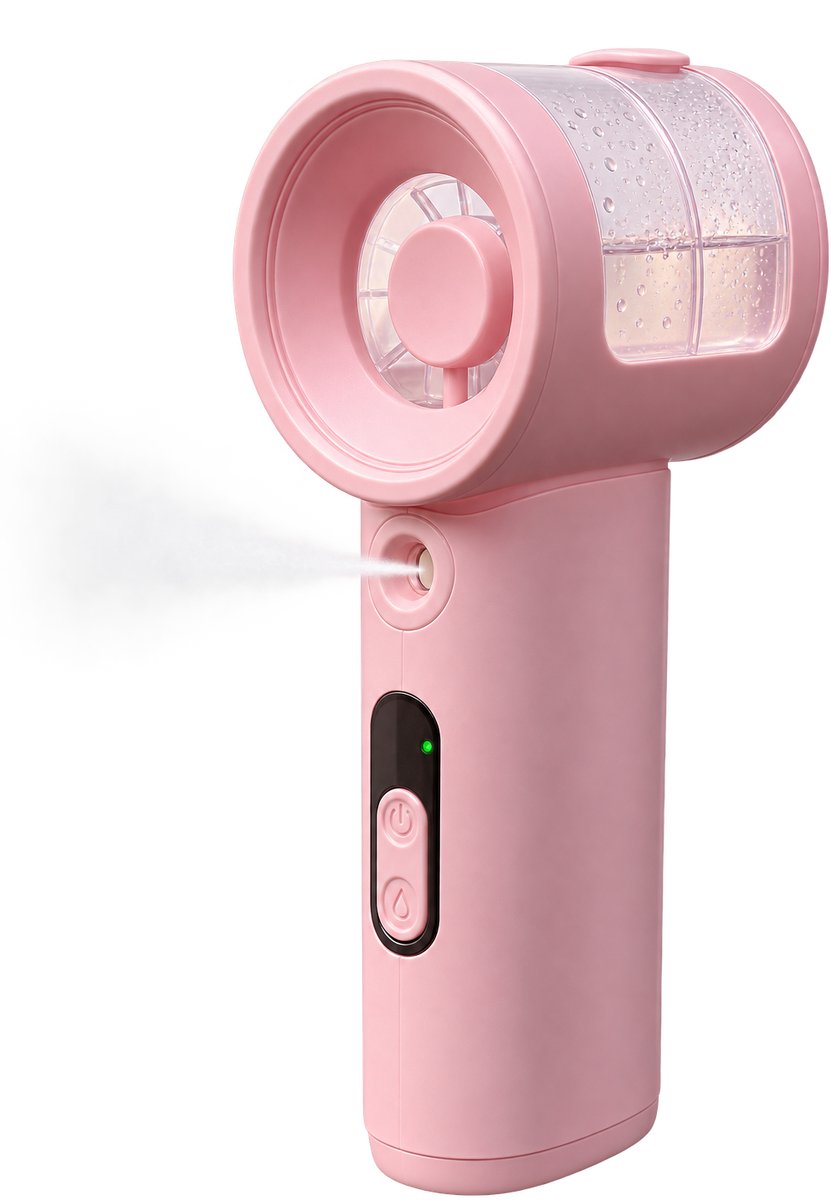 Handventilator Hawaa Frosti - Oplaadbaar - Met Waternevel - Roze