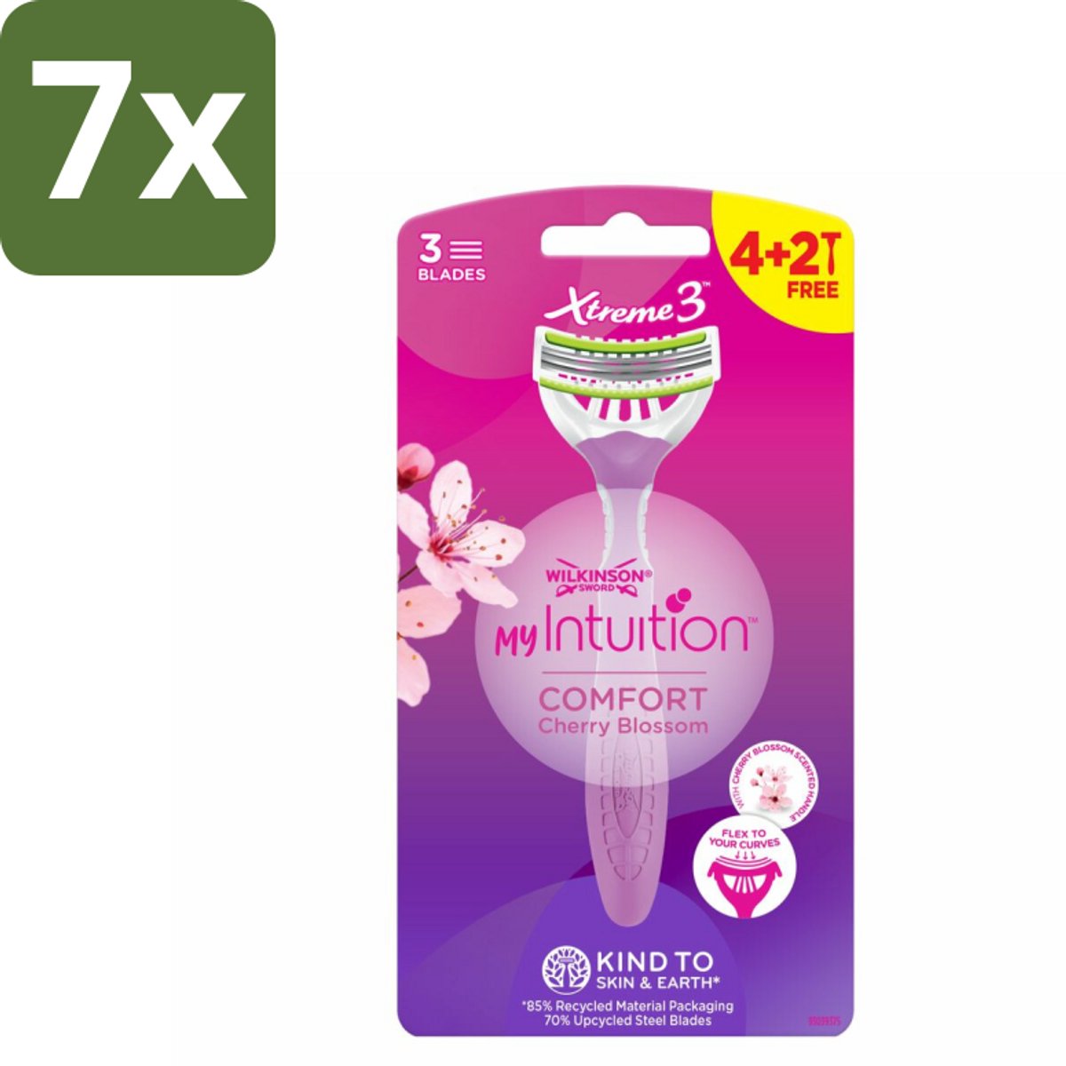 Wilkinson - Wegwerpscheermesjes - Xtreme 3 My Intuition - Comfortabel - 6 mesjes - Bulkverpakking - 7 stuks