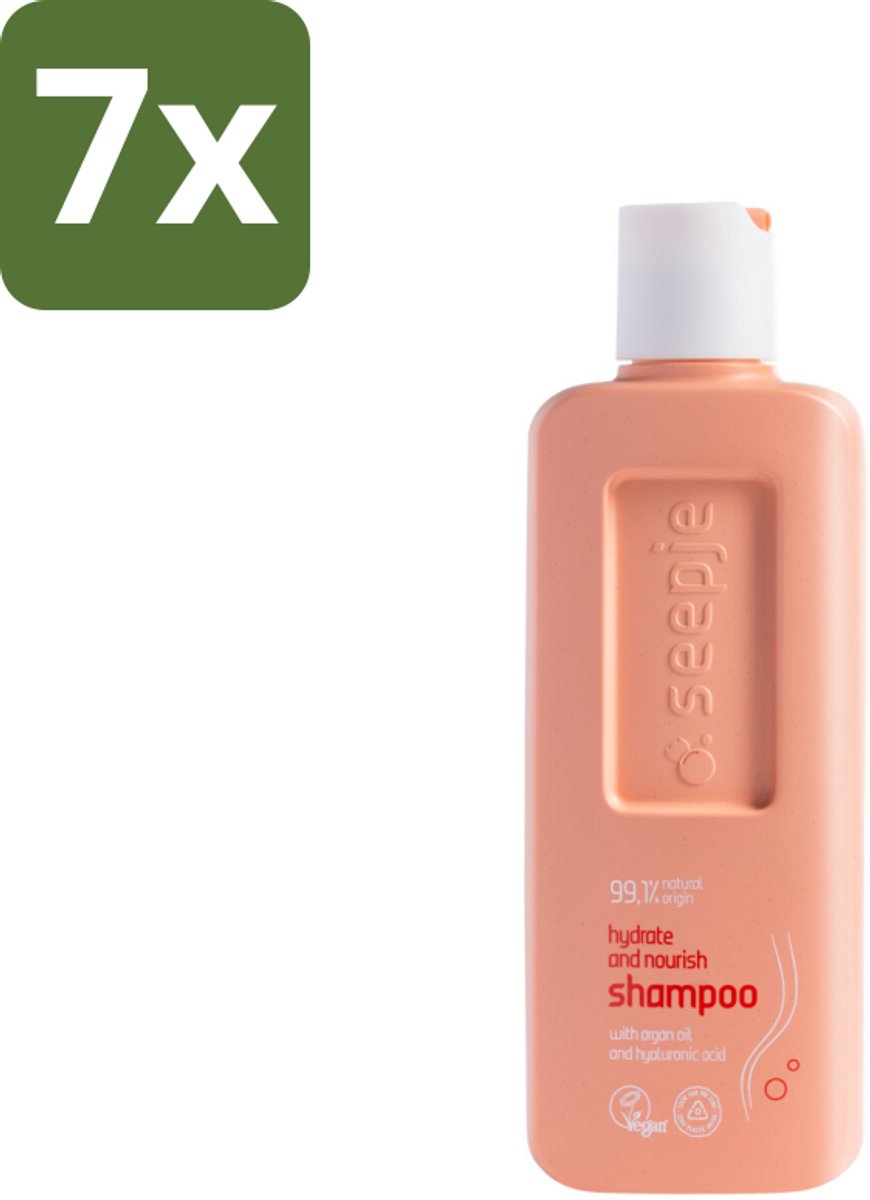 Seepje - Hydrate & Nourish Shampoo - Intense Hydratatie voor Gezond Haar - 300 ml - Bulkverpakking - 7 stuks