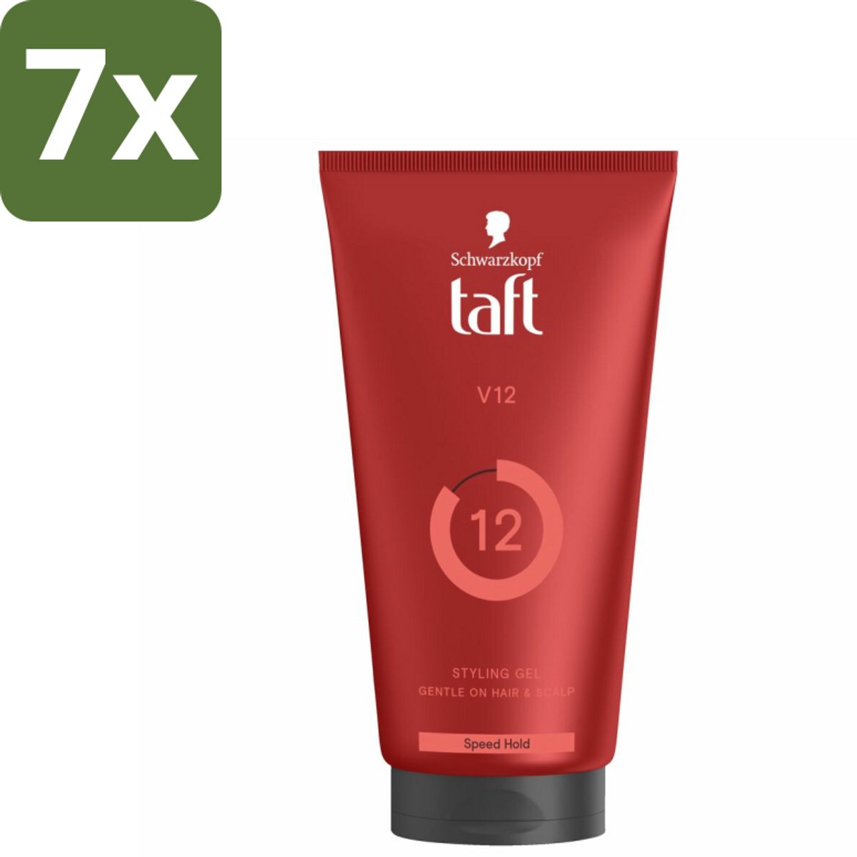 Taft - V12 - Styling Gel - Turbo fixatie - 150 ml - Bulkverpakking - 7 stuks