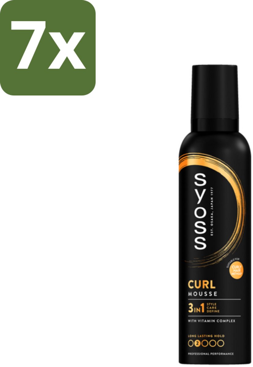 Syoss - Curl - Haarmousse - Anti-Pluis & Bounce - 250 ml - Bulkverpakking - 7 stuks