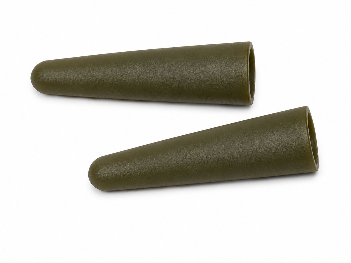 Rigsolutions Conische tailrubbers Olive Green voor lead clips en karper loodsystemen