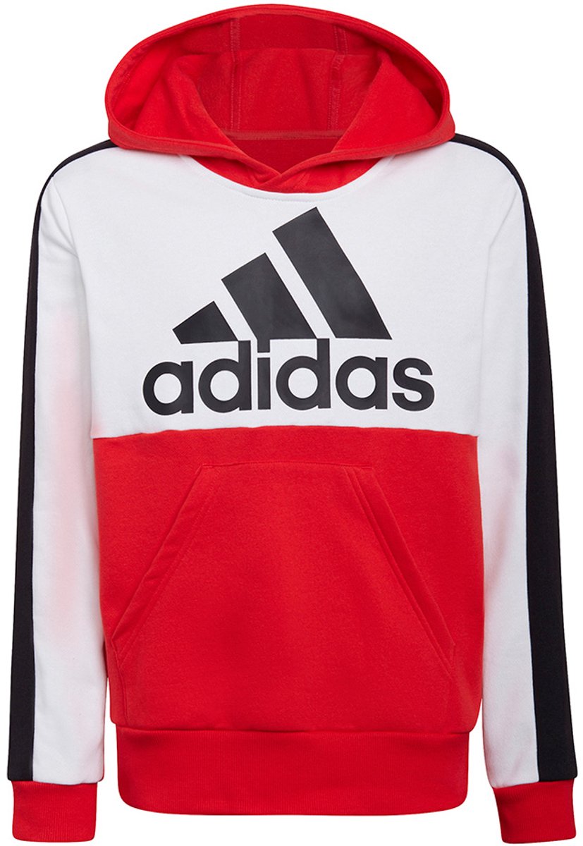 adidas Colorblock Fleece Hoodie Kinderen 116cm Rood