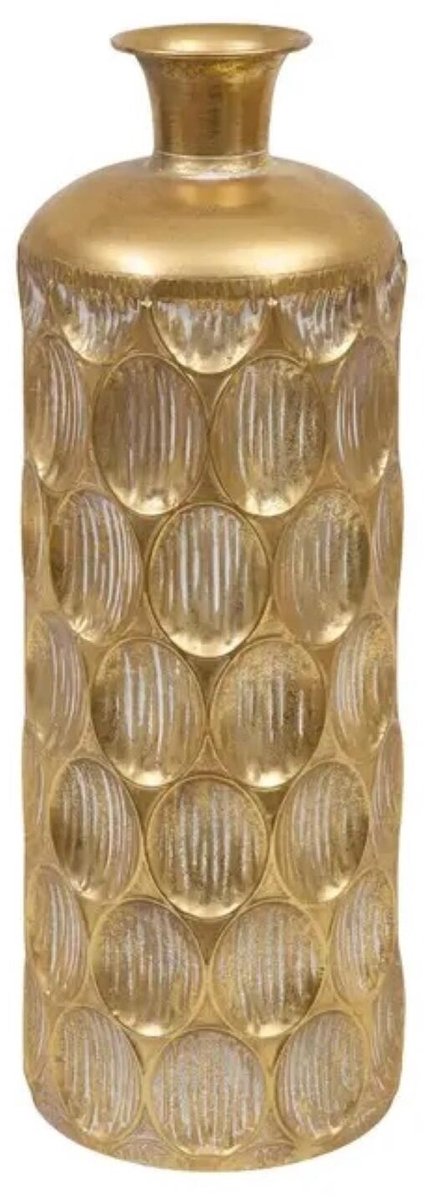 Atmosphera vaas Dubai - goud - D18 x H60 cm - metaal - bloemenvaas - stelen - siertakken