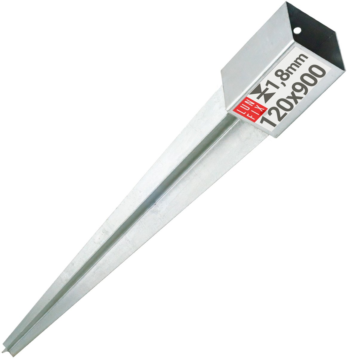 LUN FIX - U-paaldrager - 120x70x90x2,5 mm - zwart verzinkt staal - 1stk