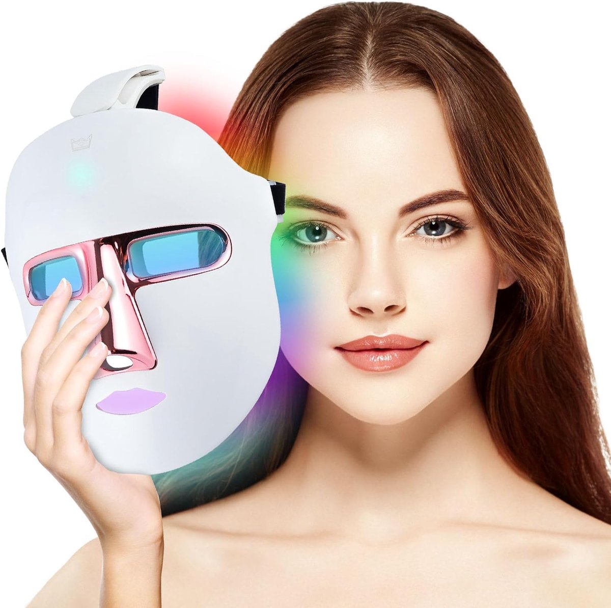 LED Gezichtsmasker – 7 Kleuren Lichttherapie – Oplaadbaar – Draadloos – Voor Alle Huidtypen