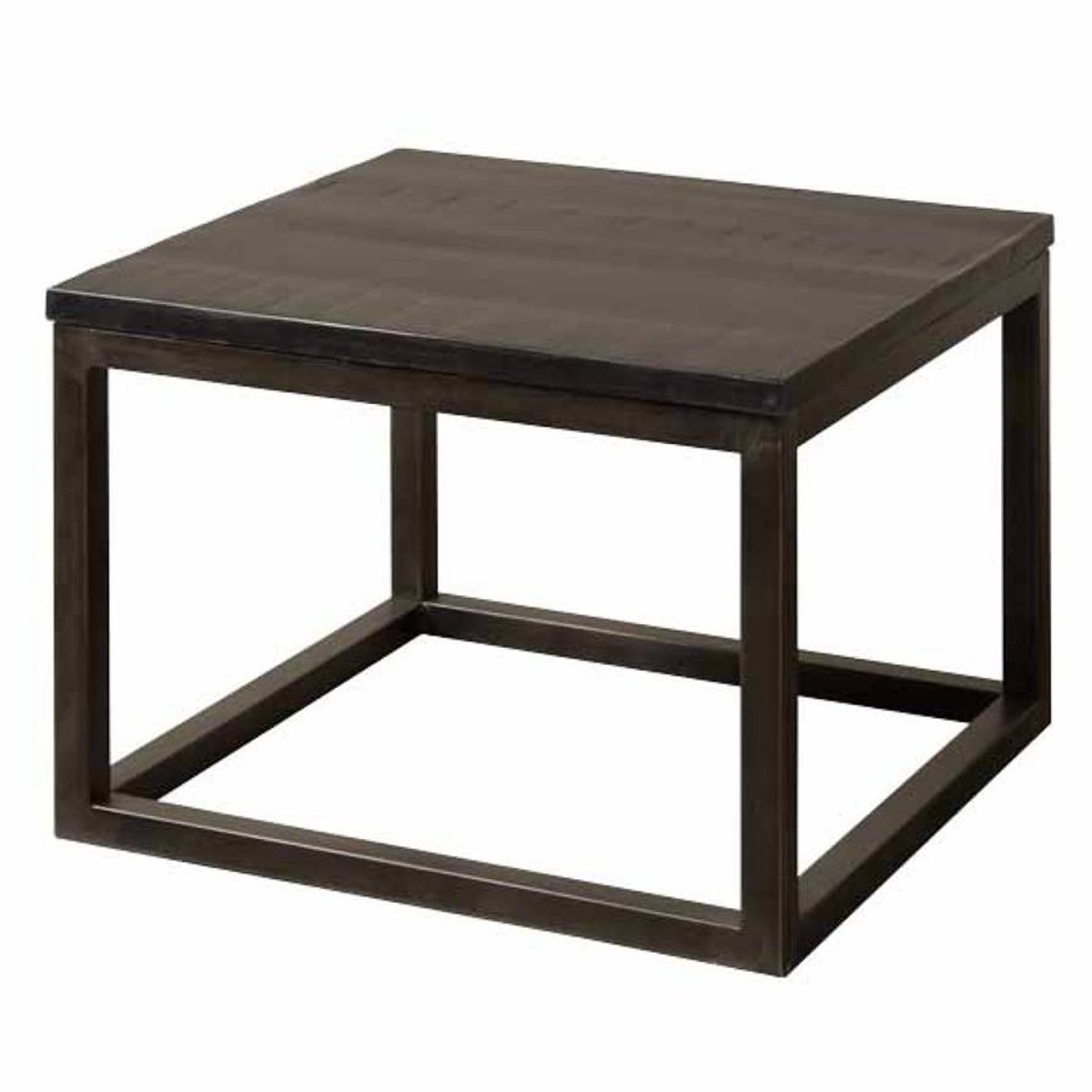 Tower Living Bijzettafel Paterno - Vierkant Zwart Hout - 60x60x45cm