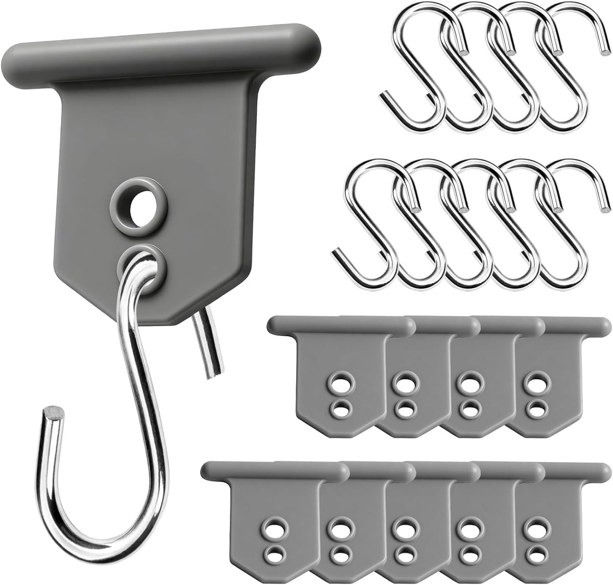 Piping haken set van 10 - S-vormige campinghaken - Kunststof en metaal - Voor eenvoudig ophangen van tenten - ShopVlot