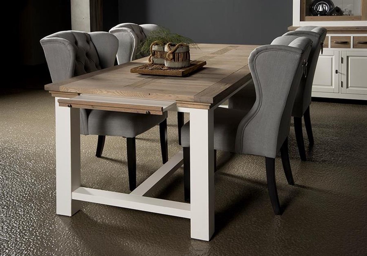 Tower Living Eettafel Parma - Rechthoek Wit Hout - 160x90x78cm