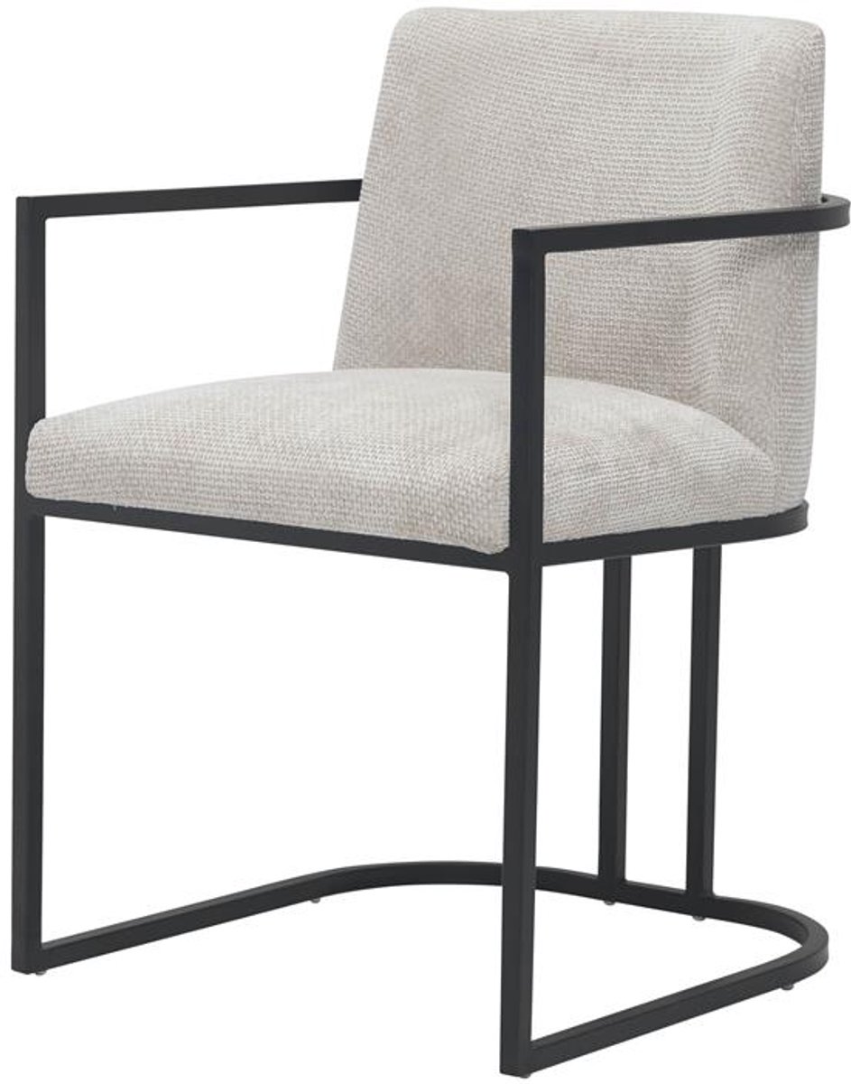 Tower Living Eetkamerstoel Archi - Crème Stof - 60x55x83cm