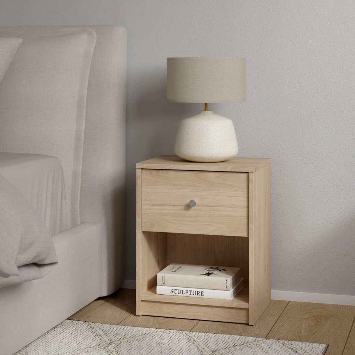 Giga Living Nachtkastje May - Naturel - Set van 2 - 30x35x48cm