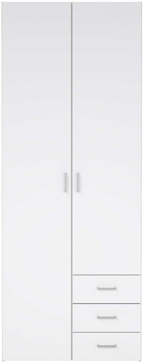 Giga Living Kledingkast Space - Wit Hoogglans - 78x50x200cm