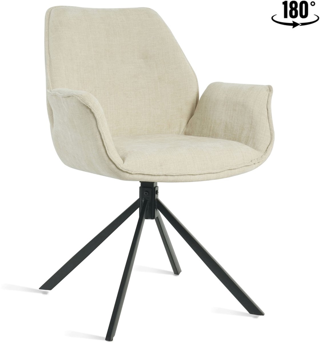 Eetkamerstoel Lenny Beige - Giga Meubel - Set van 2