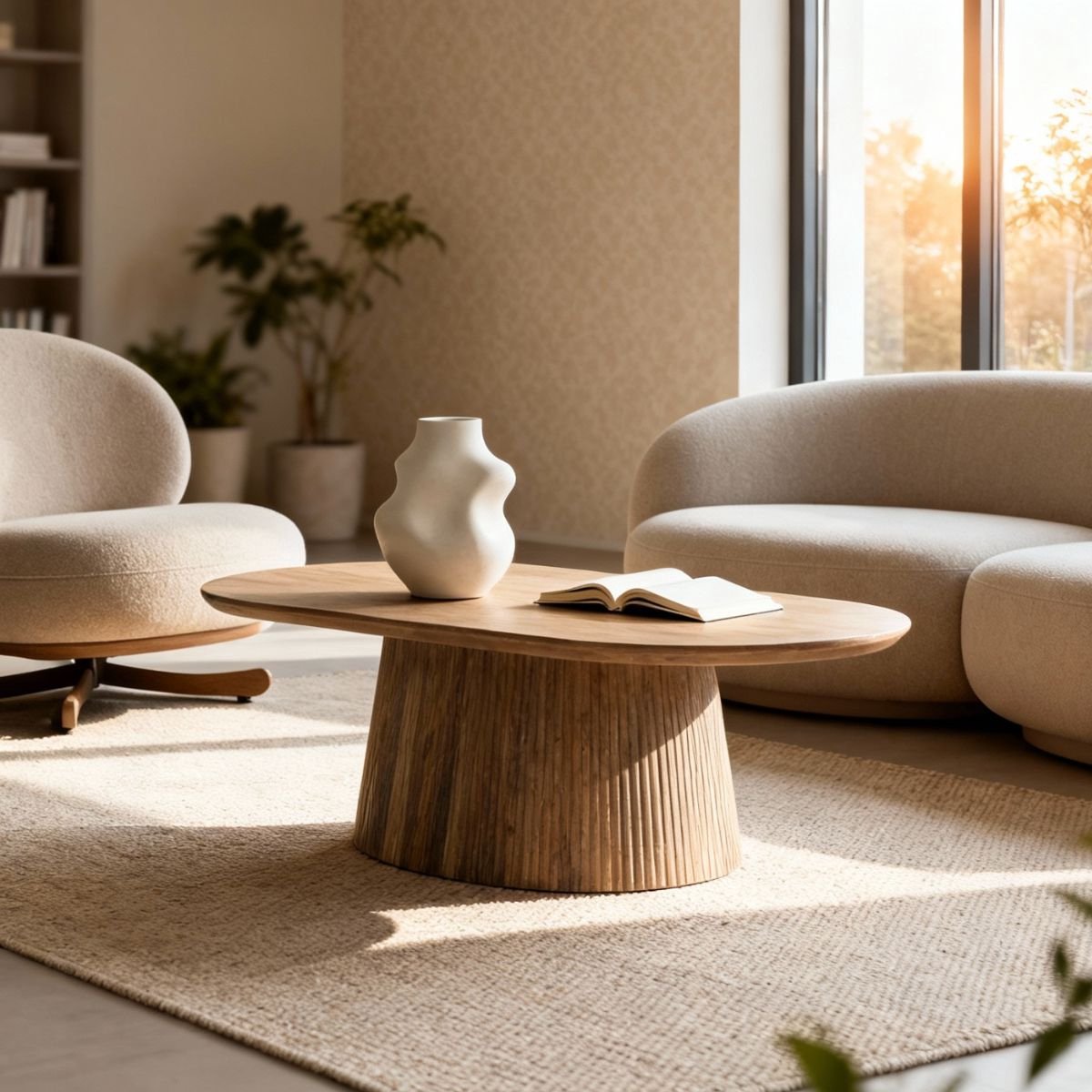 Giga Meubel Salontafel Salvador - Naturel Hout - 140x70x38cm
