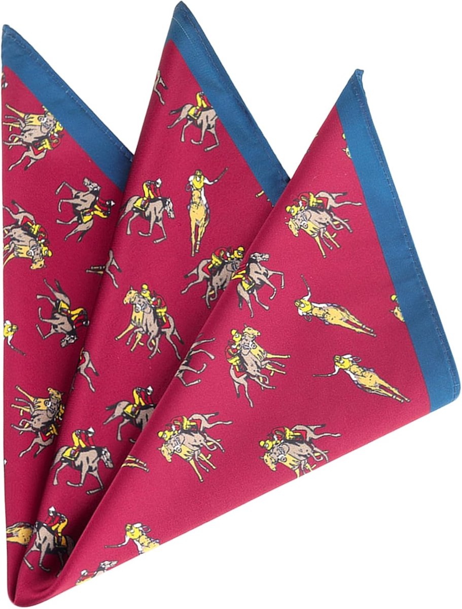 Heren zakdoek 33x33cm - zijden textuur - kleurrijk patroon - perfect voor bruiloften - ShopVlot