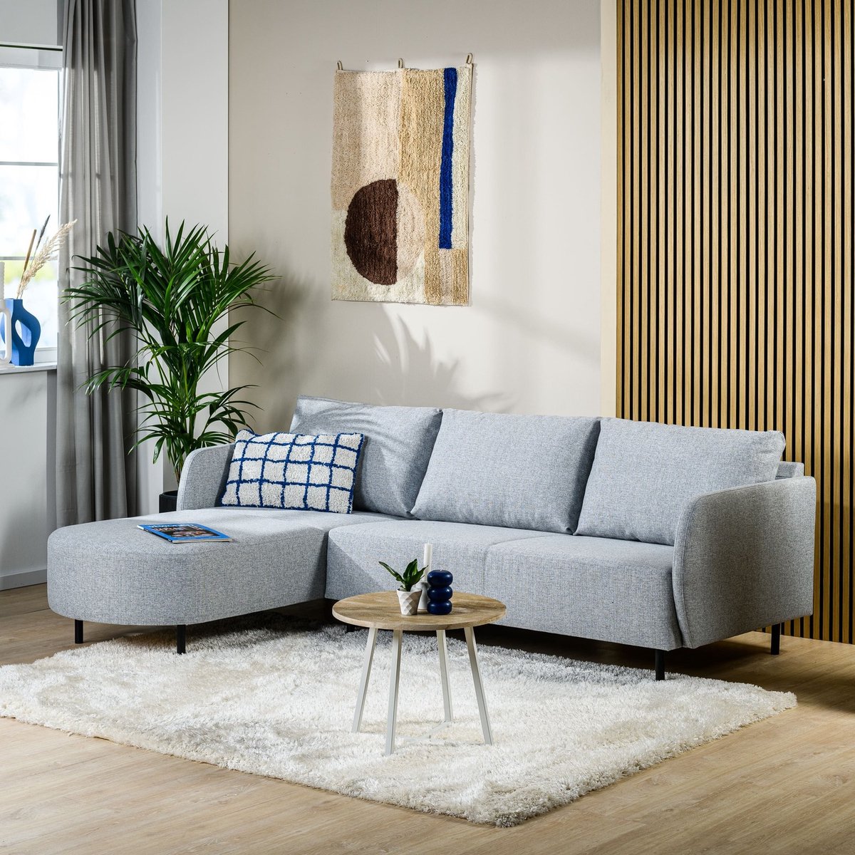 3-Zits Bank Grijs - Stof/Textiel - 240x170x80cm - 3-Zits Bank Urban - Giga Meubel
