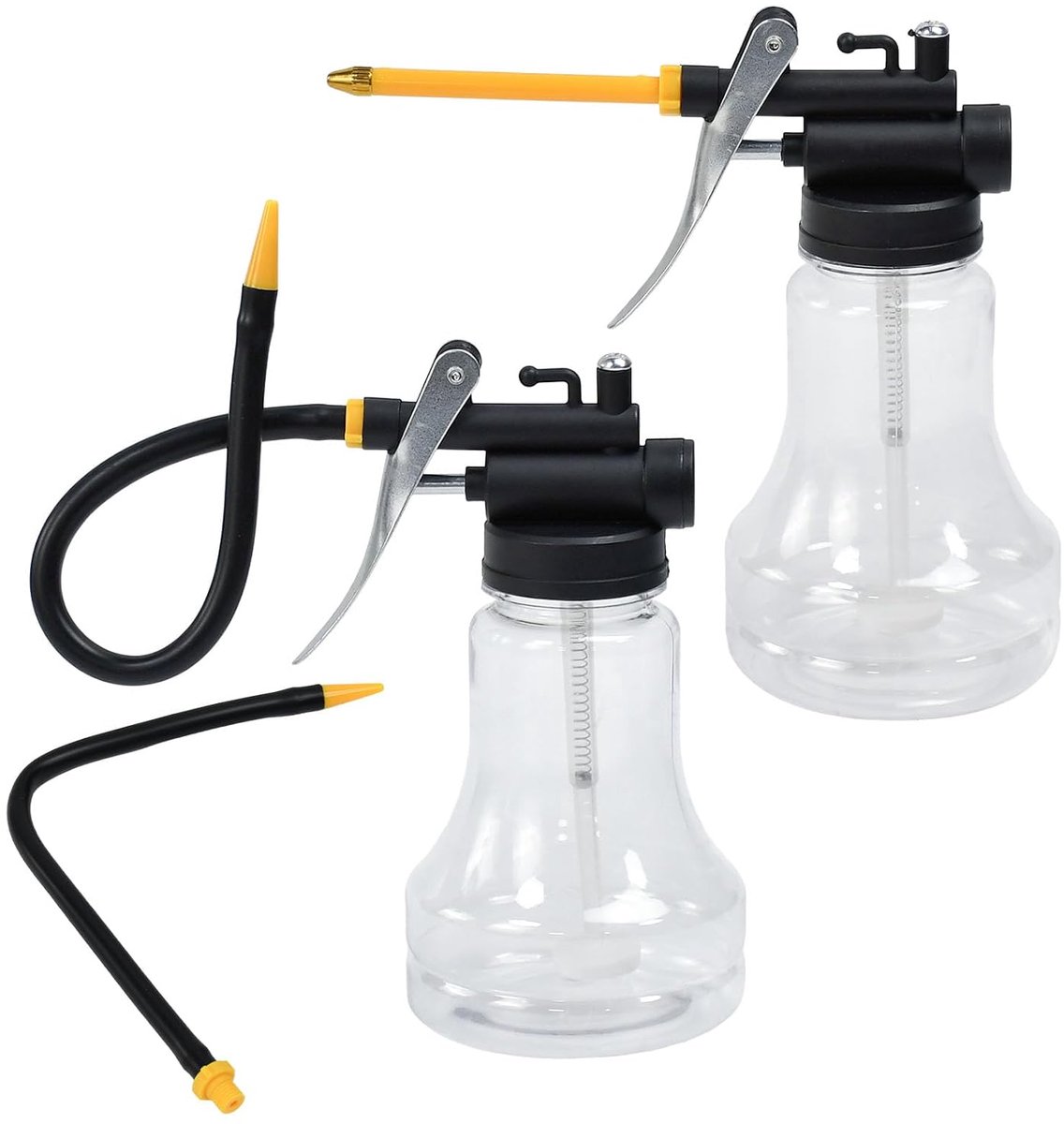 Oliecan set van 2 - 250ml met pomp - ideaal voor nauwkeurig doseren - perfect voor koken - ShopVlot