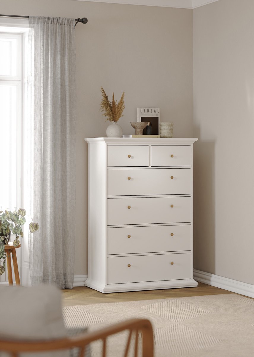 Giga Living Ladekast Paris - Wit - 140x100x50cm