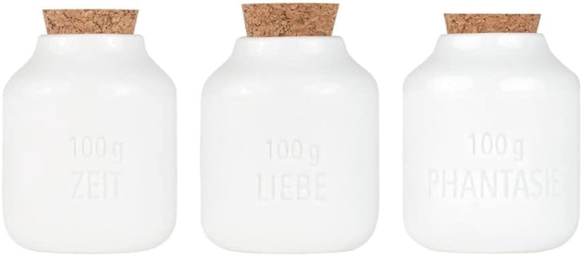 Kruidenflessen set 3x100 gram - liefde, fantasie, tijd - perfect voor jouw keuken - ShopVlot
