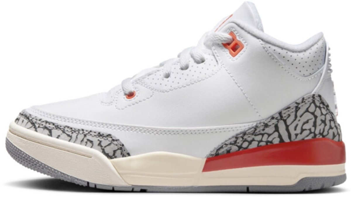 Jordan Air Jordan 3 Retro (PS) - Sneakers - Maat 35 - Georgia Peach (White/Cosmic Clay) / Wit Grijs - Jordan 3 - Lifestyle - Kinder Sneakers