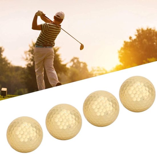 Golfballen 4 Stuks - Gouden Dubbel Laags - Voor Swing Oefeningen en Lange Afstand Training - ShopVlot — afbeelding 4