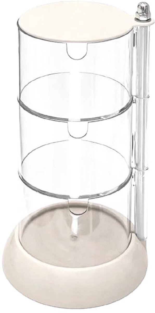 Sieradendoos transparant - 3 lagen acryl - 360 graden draaibaar - opbergdoos voor haaraccessoires - ShopVlot