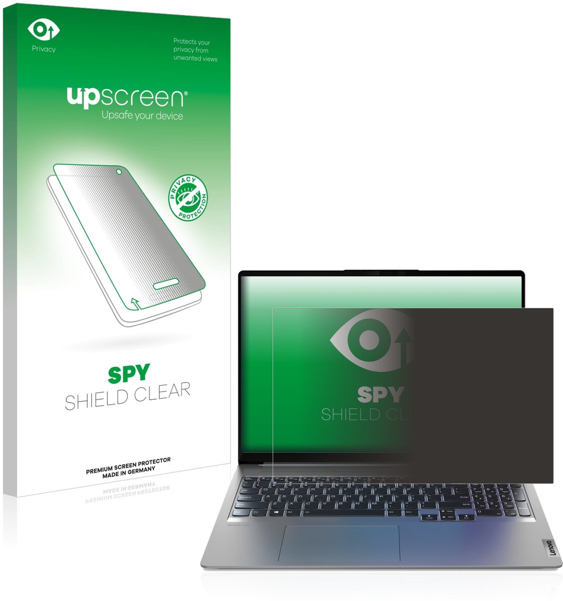 upscreen - privacy screenprotector voor Lenovo IdeaPad 5 Pro 16" (6. Gen.) - Folie Beschermfolie Blauwlichtfilter