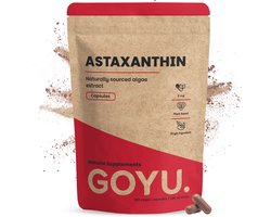 GOYU Astaxanthine 8 mg 60 Capsules - Astaxanthine uit Haematococcus pluvialis - 8 mg per capsule - 60 capsules - Vegan - Zonder toevoegingen - Lab getest - 60 dagen voorraad per zakje