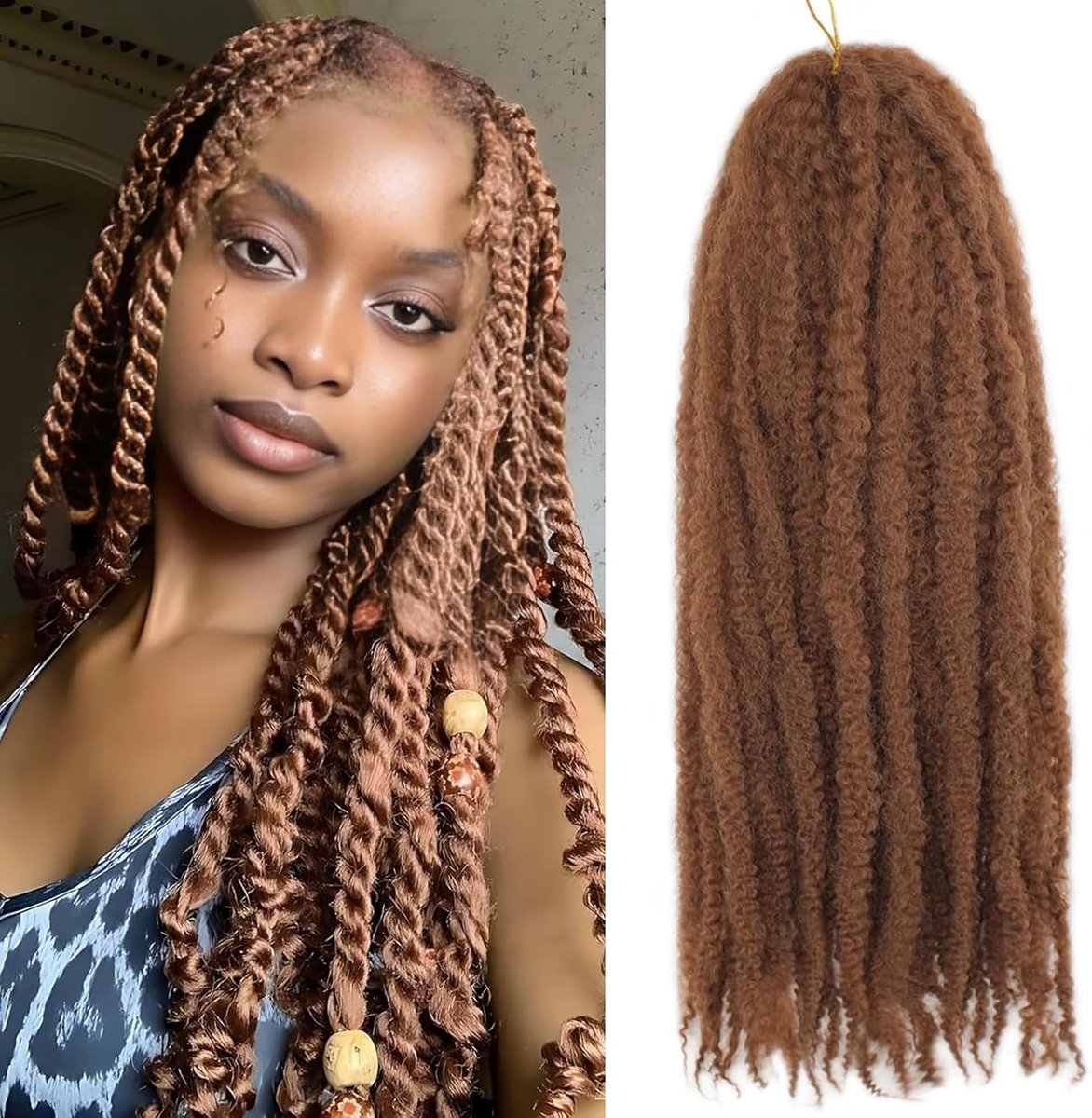 Marley Twist Braids Afro Kinky Curly Cuban Twist Hair Marley Twists Crochet Braids Synthetic Senegalese Twists Crochet - ShopVlot
